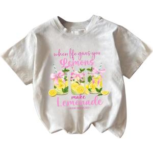 image:imageGirls Graphic Tee Shirt Short Sleeve Round Neck Preppy Casual Trendy Cute Summer TopsFloral White