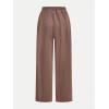 image:image2 Pack Girls Sweatpants Wide Leg Elastic Waist Pants with Pockets Baggy Joggers Track Pants TrendyKhaki Brown