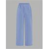 image:image2 Pack Girls Sweatpants Wide Leg Elastic Waist Pants with Pockets Baggy Joggers Track Pants TrendyMulticolor Blue