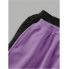 image:image2 Pack Girls Sweatpants Wide Leg Elastic Waist Pants with Pockets Baggy Joggers Track Pants TrendyMulticolor Pink
