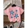 image:imageGirls 3 Packs Star Butterfly Graphic Tees Crew Neck Short Sleeve T Shirt Casual TopsStar White Pink Black