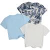 image:imageGirls 3 Packs Star Butterfly Graphic Tees Crew Neck Short Sleeve T Shirt Casual TopsWhite Blue Graphic