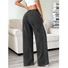 image:imageWomens Acid Washed Baggy Sweatpants Drawstring Waist Wide Straight Leg Track PantsBlack