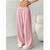 image:imageWomens Acid Washed Baggy Sweatpants Drawstring Waist Wide Straight Leg Track PantsPink
