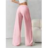 image:imageWomens Acid Washed Baggy Sweatpants Drawstring Waist Wide Straight Leg Track PantsPink