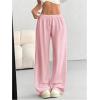 image:imageWomens Acid Washed Baggy Sweatpants Drawstring Waist Wide Straight Leg Track PantsPink