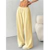 image:imageWomens Acid Washed Baggy Sweatpants Drawstring Waist Wide Straight Leg Track PantsYellow