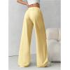 image:imageWomens Acid Washed Baggy Sweatpants Drawstring Waist Wide Straight Leg Track PantsYellow
