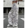 image:imageWomens Baggy Sweatpants Drawstring Waist Wide Leg Pants Athletic Running Track Sweat Pants JoggersCamo Grey