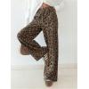 image:imageWomens Cheetah Graphic Pants Drawstring Waisted Wide Leg Trousers Y2k Streetwear PantsMulticolor
