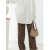 image:imageWomens Cheetah Graphic Pants Drawstring Waisted Wide Leg Trousers Y2k Streetwear PantsMulticolor