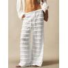 image:imageWomens Crochet Lace Pants Ruffle Layered Elastic Waist Mesh Bathing Suit Cover Up Beach PantsPure White