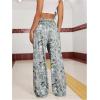 image:imageWomens Drawstring Waist Straight Streetwear Long Wide Leg Pants Casual Loose Baggy Workout Long Fall SweatpantsMulticolor Grey