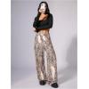 image:imageWomens Leopard Print Wide Leg Pants Patched Elastic Waist Casual Loose TrousersLight Pink
