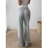image:imageWomens Number Embroidery Sweatpants Wide Leg Pants Athletic Pants Casual Sports TrousersGrey