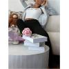 image:imageWomens Striped Foldover Pants Ribbed Knit Wide Leg Pants Elastic High Waisted Casual Lounge TrousersBlack