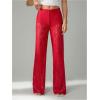 image:imageWomens Y2K Floral Lace See Through Pants Sheer Straight Leg Long Pants Club WearRed