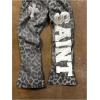 image:imageWomens Y2K Retro Letter Graphic Sweatpants Elastic Waist Wide Leg Drippy Pants Trousers StreetwearMedium Grey