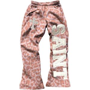image:imageWomens Y2K Retro Letter Graphic Sweatpants Elastic Waist Wide Leg Drippy Pants Trousers StreetwearLight Pink