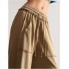 image:imageWomens Baggy Sweatpants Color Block Patchwork Wide Leg Sweat Pants Palazzo Flowy Pants JoggersBrown
