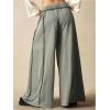image:imageWomens Baggy Sweatpants Color Block Patchwork Wide Leg Sweat Pants Palazzo Flowy Pants JoggersDeep Green