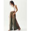 image:imageWomens Baggy Sweatpants Color Block Patchwork Wide Leg Sweat Pants Palazzo Flowy Pants JoggersMulticolor