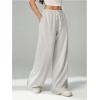 image:imageWomens Baggy Sweatpants Drawstring Wide Leg Sweatpants Sports Track Sweat Pants Trousers JoggersGrey