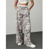 image:imageWomens Camo Pants Wide Leg Baggy Sweatpants Drawstring Waist Y2k Stweat Pants Joggers StreetwearGrey