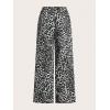 image:imageWomens Cheetah Leopard Pants Patched Elastic Waist Wide Leg Baggy Sweatpants Y2k Pants 2 PackBlack Grey Leopard