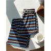 image:imageWomens Colorful Striped Sweatpants Baggy Drawstring Waisted Wide Leg Workout Long Fall Pants Y2k TrousersMulticolor
