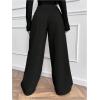 image:imageWomens Drawstring Elastic Waist Sweatpants Wide Leg Athletic PantsBlack