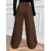 image:imageWomens Drawstring Elastic Waist Sweatpants Wide Leg Athletic PantsBrown