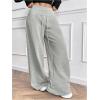 image:imageWomens Drawstring Elastic Waist Sweatpants Wide Leg Athletic PantsGrey