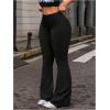 image:imageWomens High Waisted Flare Leggings Sports Yoga Flared Pants Bell Bottom TrousersBlack