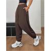 image:imageWomens Hippie Baggy Harem Pants Drawstring Waist Drop Crotch Trousers Asymmetrical Wrap StreetwearBrown