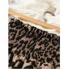 image:imageWomens Leopard Print Wide Leg Paperbag Pants Elastic High Waisted Casual Loose TrousersCoffee Brown