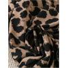 image:imageWomens Leopard Print Wide Leg Paperbag Pants Elastic High Waisted Casual Loose TrousersCoffee Brown