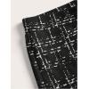 image:imageWomens Plaid Pants Elastic High Waisted Wide Leg Long Pants Elegant Work Business Casual TrousersBlack