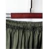 image:imageWomens Satin Silk Wide Leg Pants High Waisted Casual Baggy Pants Comfy Lounge BottomsArmy Green