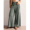 image:imageWomens Washed Baggy Pants Wide Leg Trousers High Waisted Loose Pants Casual OutfitsArmy Green
