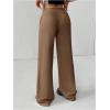image:imageWomens Wide Leg Sweatpants Drawstring Elastic Workout Athletic Running Sweat Track Pants JoggersDeep Khaki