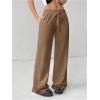 image:imageWomens Wide Leg Sweatpants Drawstring Elastic Workout Athletic Running Sweat Track Pants JoggersDeep Khaki