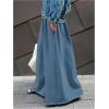 image:imageWomens Wide Leg Sweatpants High Elastic Waist Flowy Palazzo Pants Loose Baggy Pants BottomsDeep Blue