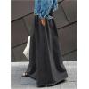 image:imageWomens Wide Leg Sweatpants High Elastic Waist Flowy Palazzo Pants Loose Baggy Pants BottomsDeep Grey