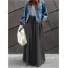 image:imageWomens Wide Leg Sweatpants High Elastic Waist Flowy Palazzo Pants Loose Baggy Pants BottomsDeep Grey