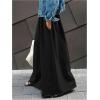 image:imageWomens Wide Leg Sweatpants High Elastic Waist Flowy Palazzo Pants Loose Baggy Pants BottomsPure Black