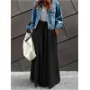 image:imageWomens Wide Leg Sweatpants High Elastic Waist Flowy Palazzo Pants Loose Baggy Pants BottomsPure Black