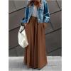 image:imageWomens Wide Leg Sweatpants High Elastic Waist Flowy Palazzo Pants Loose Baggy Pants BottomsPure Brown