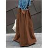 image:imageWomens Wide Leg Sweatpants High Elastic Waist Flowy Palazzo Pants Loose Baggy Pants BottomsPure Brown