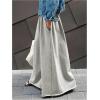 image:imageWomens Wide Leg Sweatpants High Elastic Waist Flowy Palazzo Pants Loose Baggy Pants BottomsPure Grey